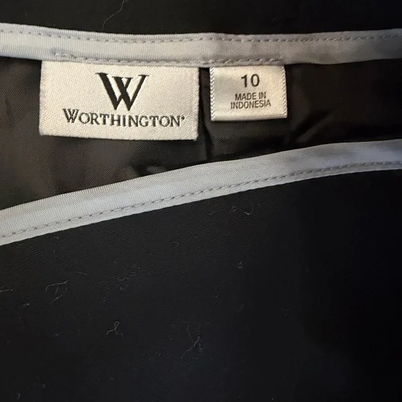 Worthington Black Pencil Skirt with Button Detail - Picture 2 of 6